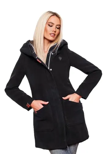 MARIKOO Damen Mantel Trenchcoat B819 - Wintermantel für kalte Tage - Funktionsjacken mit großer Kapuze, hochwertigen Materialien und perfekter Passform für optimalen Schutz gegen Kälte und Wind.
