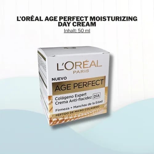 L'Oréal Paris Age Perfect Day Cream 50ml - Anti-Faltenprodukte, revitalisierende Feuchtigkeitscreme für reife Haut, spendet bis zu 24 Stunden Feuchtigkeit und fördert ein strahlendes Hautbild.