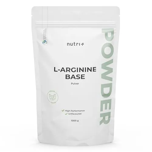 nutri+ L-Arginin Pulver 1kg - Premium Aminosäure - Aminosäuren in Premiumqualität, 100% reines L-Arginin für optimale Bioverfügbarkeit. Unterstützt Gefäßerweiterung und Muskelaufbau, ideal für Sportler und aktive Lebensstile.