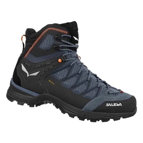 Salewa Mountain Trainer Lite Mid Gore-Tex Herrenwanderstiefel, Blau, 10.5 - Wanderschuhe für Herren, leicht und robust mit wasserdichtem GORE-TEX Schutz. Ideal für Bergwanderungen und Rucksacktouren, bietet das 3F System perfekte Passform und Flexibilität.