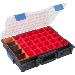 Allit Kleinteilekoffer 36 Fächer - 454250 - Kofferwaagen mit 36 Fächern, ideal zur übersichtlichen Aufbewahrung kleiner Teile und Zubehör für Hobby und Handwerk.