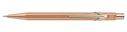 Caran d'Ache 844 Druckbleistift, 0,7 mm, Brut Rosé - Hochwertiger Druckbleistift in edlem Roségold, ideal für präzises Zeichnen und Schreiben. Mit abgefedertem Druckmechanismus und 0,7 mm Graphitmine für müheloses Arbeiten.