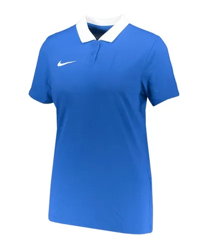 Nike Performance Park 20 Poloshirt Damen blau L (44/46) - Hochwertiges Poloshirt aus einer komfortablen Polyester-Mischung, ideal für Sport und Freizeit. Mit Stehkragen und Kurzarm für einen sportlichen Look.