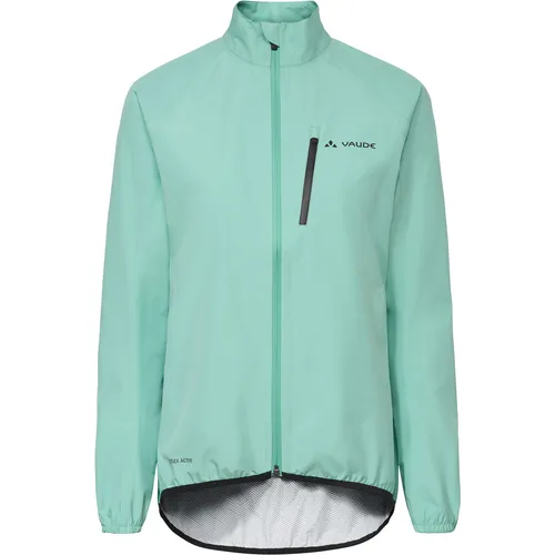 VAUDE Women's Drop Jacket III - Leichte Fahrrad Regenjacke - Federleichte Damen Regenjacke für optimalen Regenschutz beim Radfahren. Integrierter Packsack, reflektierende Elemente und elastische Abschlüsse sorgen für Komfort und Sicherheit.