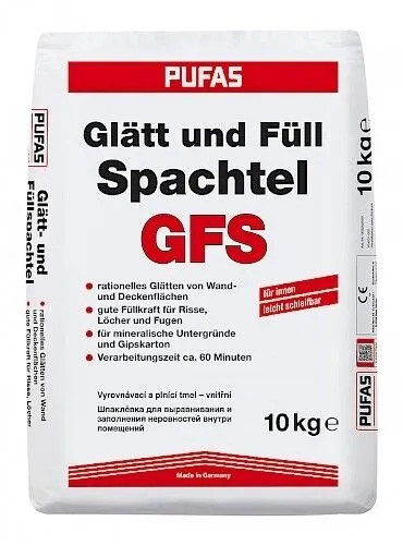 Glättspachtel Füllspachtel wandspachtel Pufas 10kg