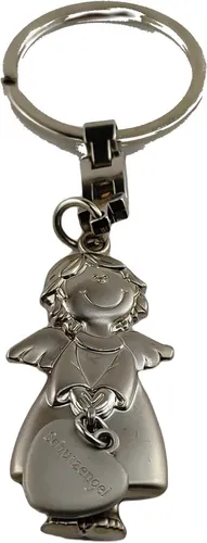 Metall Schlüsselanhänger Schutzengel Gilde Silber Geschenk Engel Anhänger Herz