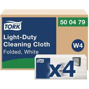 Tork Einwegtücher exelCLEAN Light, W4, weiß - Papierhandtücher, stark und robust für leichte bis mittelschwere Reinigungsaufgaben, mit exelCLEAN Technology für weniger Lösungsmittelverbrauch und effektive Reinigung.