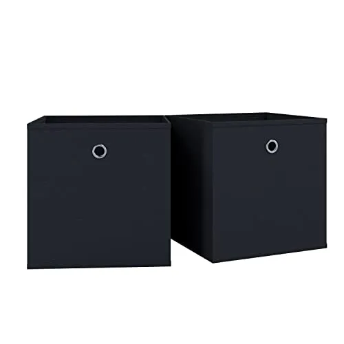 VCM 2er Set Faltbox | Klappbox Stoff Kiste | Faltschachtel | Maße Maße ca. H. 28 x B. 27 x T. 27 cm | Regalbox - Boxas