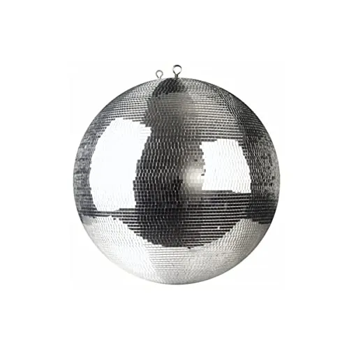 Spiegelkugel 40cm Silber - Premium Discokugel mit Sicherheitsaufhängung - Hochwertige Discokugel für jede Party mit langlebigem Kunststoffkern und echtem Glas. Hoher Reflexionsgrad durch 7x7mm Facetten, ideal für aufregende Lichteffekte und sichere Montage.