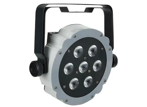 Showtec Compact PAR 7 Tri - Kompakter LED Scheinwerfer für beeindruckende 3-in-1 RGB-Farbmischung, ideal für kleine Veranstaltungen und digitale Steuerung via DMX.