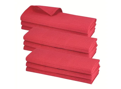 Engelland Geschirrtuch Poliertuch 9-tlg. Waffel-Pique - Hochwertige Geschirrtücher aus 100 % Baumwolle, extrem saugfähig und fussel- sowie schlierenfrei. Ideal zum Trocknen von Geschirr und Glas, mit praktischem Aufhänger für einfache Aufbewahrung.