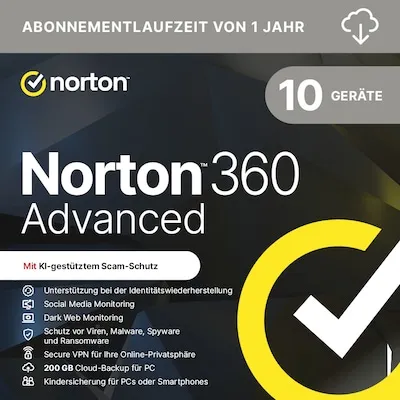 Norton LifeLock 360 Advanced PWM NI 200GB