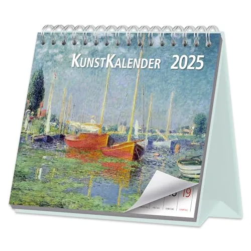 Kunstkalender Wochenkalender 2025: Der Tischkalender mit berühmten Meisterwerken zum Aufstellen