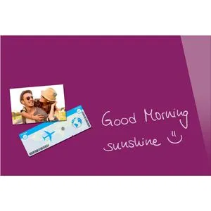 Sigel B1204 Glas-Magnettafel BeBoard Beere 60 x 40 cm - Magnettafel aus gehärtetem Sicherheitsglas, ideal für Notizen und kreative Ideen. Inkl. 2 starke Neodym-Magnete, rahmenlos und perfekt für Büro oder Wohnung.