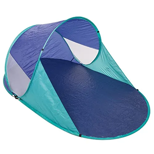 Idena Popup-Strandmuschel UV40+ blau/türkis 200x120x90cm