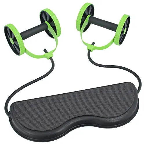 GEPCO Sport Equipment Widerstandstraining Seiltrainer Trainingsgerät Bauchmuskeltrainer Bauchtrainer Bauchroller Fitnessgerät mit Gummi Fitness Gymnastik 44 verschiedene Übungen