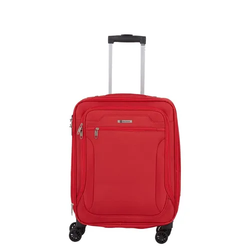 Kleiner roter weicher Kabinenkoffer mit Erweiterung, 55 cm