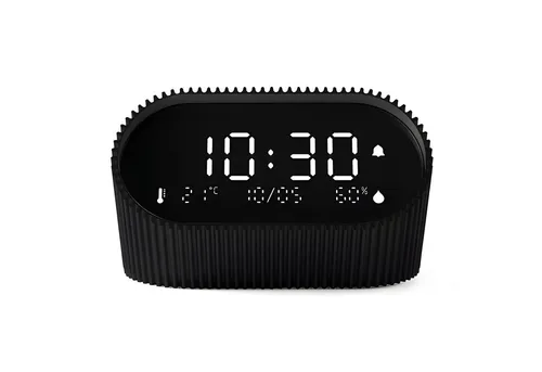 Lexon Quarzwecker Digitalwecker Ray Clock Mattschwarz in schwarz von Lexon