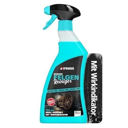 SPRINGER RX5000 - - Felgenreiniger 750ml - - Made in Germany - - Felgenspray säurefrei & materialschonend - - Gut haftende Gel Formel - - Mit Wirkindikator - - Für alle Felgen