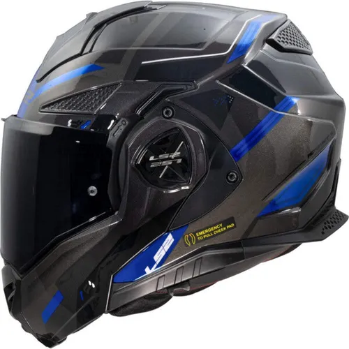 LS2 Motorrad Helm Advant X Spectrum FF901 Gr. S Klapphelm schwarz-titan-blau