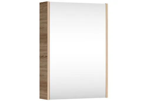 Planetmöbel Spiegelschrank Bad 50 cm - Spiegelschränke fürs Bad mit 2 Glasregalböden und Soft-Close-Türen – platzsparend, langlebig und ideal für kleine Bäder.