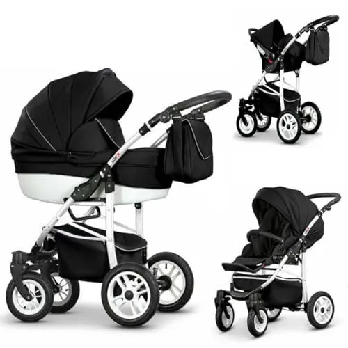 Kinderwagen-Set Craft Eco 4 in 1 - inkl. Sportsitz, Autositz und Zubehör - Vielseitiges Kinderwagen-Set Craft Eco 4 in 1: Wanne, Sportsitz und Autositz in einem Paket. Ideal für Eltern, dank höhenverstellbarem Griff und dämpfender Luftbereifung. Erhältlich in 16 Farben und umfassendem Zubehör.