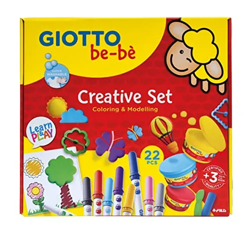 Giotto be-bè Creative Set, Coloring & Modelling, Kreativset, 22-teilig
