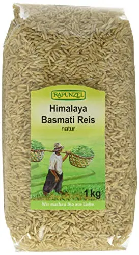 Rapunzel Himalaya Basmati Reis natur bio 1kg - Bio-Reis aus Indien, aromatisch und lockerer Duftreis, von indischen Bauern nachhaltig und sortenrein angebaut – für ein authentisches Geschmackserlebnis.