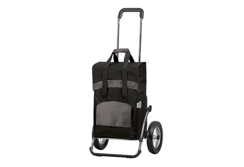 Andersen Einkaufstrolley Exklusiv Royal Shopper Holly schwarz 49L, Stahlgestell, klappbar, belastbar bis 60 kg, wasserabweisend