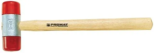 PROMAT Schonhammer D.22mm 140g CA rot schlagf. m.Holzstiel