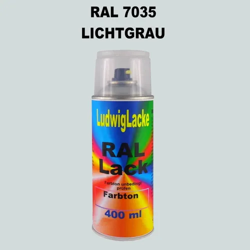 Lichtgrau  1 Spraydose 400ml  glänzend RAL 7035 für Metall Holz Glas