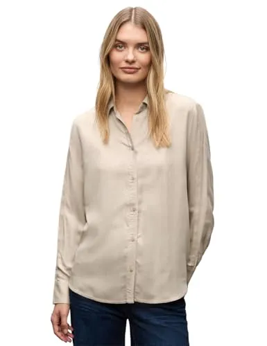 Street One Bluse mit Gallonstreifen Morning beige Mel. 46 - Damenbluse mit eleganten Gallonstreifen, ideal für einen stilvollen Look im Alltag. Komfortable Passform und vielseitig kombinierbar.