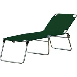 Jan Kurtz Fiam Amigo Fourty Dreibeinliege dunkelgrün - Gartenliegen mit 40 cm Sitzhöhe, verstellbarer Rückenlehne und wetterfestem, UV-beständigem Material – ideal für entspannte Stunden im Freien.