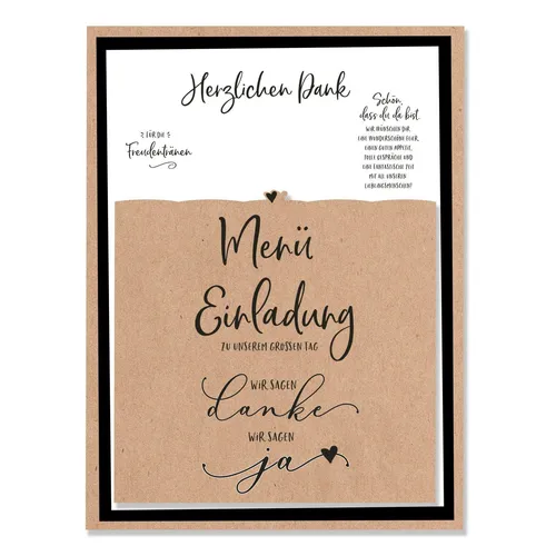 Stanzschablone + Stempelset - Mundart Stempel - Brautpaar