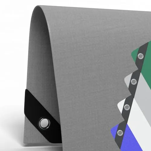 Allzweck-Abdeckplane 1,5x6m - 180g/m² Grau UV-resistent, wasserfest, PE/PVC, reißfest, für Außen & Innen, mit Alu-Ösen