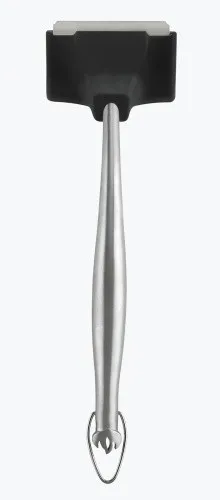 Napoleon Pro Grillbürste aus Edelstahl, 42cm - Für müheloses Grillreinigen - Grillzubehör mit langlebigen Edelstahlborsten und rutschfestem gummierten Griff, ideal für die einfache Reinigung Ihres Grills. Ersetzbarer Bürstenkopf für nachhaltigen Einsatz.