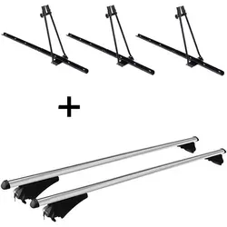 Fahrradträger ORION + Relingträger Tiger XL für Audi A3 8VA Sportback - Gepäckträger-Set für Audi A3 8VA Sportback ab 13, inklusive 3x Fahrradträger für bis zu 3 Fahrräder. Einfacher Montage und maximaler Komfort für Ihre Reisen.
