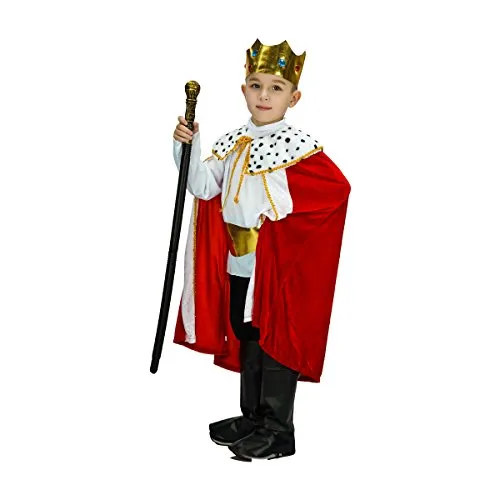 SEA HARE Kind Fantasy King Robe und Krone Set Kostüm (7-9 Jahre)