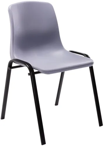 CLP Stapelstuhl Nowra grau - Stapelstuhl Nowra - Funktional und modern, ideal für platzsparende Aufbewahrung. Pflegeleichte Kunststoff-Sitzschale, robustes Metallgestell und bis zu 120 kg belastbar. Perfekt für Konferenzen und Wartezimmer.