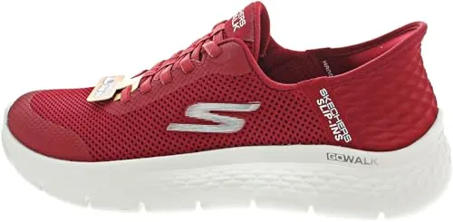 Skechers Go Walk Flex - Grand Entry Slip-On Damen Sportschuhe in Rot, Größe 41 EU - Erlebe den ultimativen Gehkomfort mit den Skechers Go Walk Flex – Grand Entry Slippern. Das atmungsaktive Obermaterial und die innovative Dämpfung bieten Flexibilität und Unterstützung für jeden Schritt – ideal für Alltag und Freizeit.