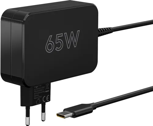 goobay 65419-65W USB C Ladegerät - 65W Power Delivery Netzteil mit 1,8m Kabel, kompaktes Design und umfassender Schutz für schnelles Laden von Notebooks und Smartphones
