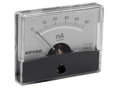 Hope Sun Analoge Gleichstrommessgerät 50 mA, Einbau-Ampèremeter mit Skala, für
