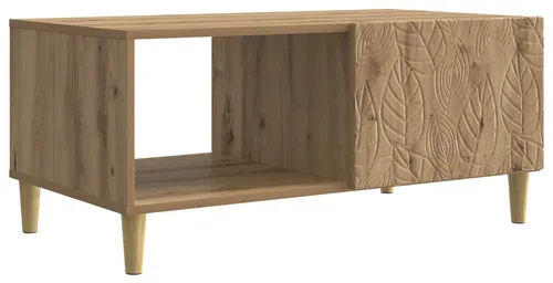 vidaXL Couchtisch Artisan-Eiche 90 x 50 x 40 cm - Moderner Ziertisch aus Holzwerkstoff mit langlebiger Oberfläche, ideal für entspannte Kaffee-Nachmittage oder stilvolle Dekoration. Stabil auf Eukalyptus-Beinen, passt perfekt in jedes Wohnzimmer und überzeugt durch einfache Montage.