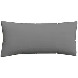 Schlafgut Woven Satin Kissenbezug 40x80 cm | grau - Hochwertiger Kissenbezug aus feinem Mako-Satin, pflegeleicht und hautschmeichelnd. Verwandeln Sie Ihr Schlafzimmer in eine Wohlfühloase mit elegantem Glanz und optimalem Schlafkomfort.