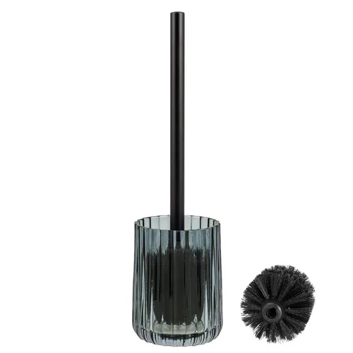 bremermann WC-Garnitur, WC-Bürstenhalter, Toilettenbürstenhalter, Glas, grau
