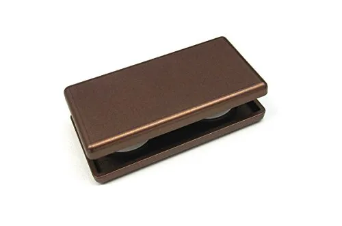 prodecoshop Magnetgriff, Gardinenmagnet, Gardinengriff, Griff für Rollos, Schiebevorhänge und Gardinen, Größe 4 x 8 cm, rost