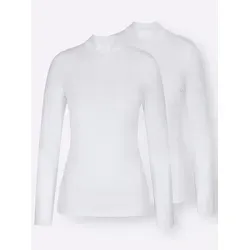 Witt Unterhemd Langarm-Shirt Langarm (2-St) weiß 46