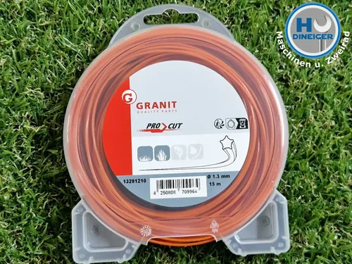 Trimmerfaden Ø 2,0mm 15m Profi Mähfaden Motorsense Sense Stern (5-Kant) Nylon-Co