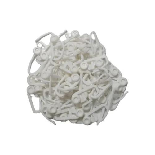 B2Q Gardinenrollen für Vorhangschienen weiß 50 Stück (0125)