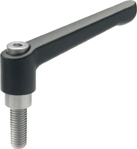GANTER 300.1-78-M10-32-SW Verstellbarer Klemmhebel GN 300.1 d1 M 10 mm l1 78 mm